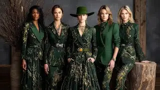 Коллекция Ralph Lauren осень/зима 2025/26 | Роскошь в темно-зеленых и золотистых тонах