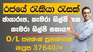 Government Jobs Vacancies In Sri Lanka 2021 | Photographer, Video Cameraman, Cameraman Assistant