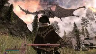 SKYRIM SE MODDED GAMEPLAY - ALDUIN BOSS FIGHT FINAL BATTLE