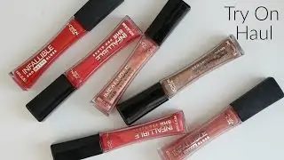 L'Oréal Infallible 8HR Pro Gloss + Matte Try On Haul| Bailey B.