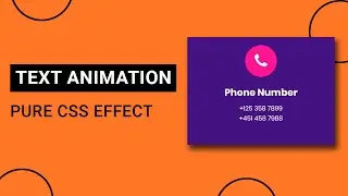 Pure CSS Text Animation on Hover | CSS Animation Tutorial