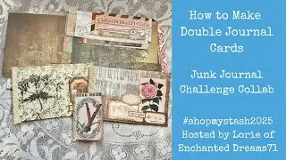 How to Make Double Journal Cards | Junk Journal Challenge Collab @enchanteddreams7166