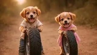 Puppy has no cash to buy new car so he worked hard and buy new car #fyp #video