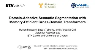 BMVC 2023 - Domain-Adaptive Semantic Segmentation with Memory-Efficient Cross-Domain Transformers