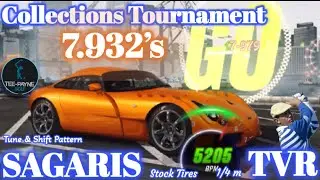 CSR2 | SAGARIS | Tune & Shift Pattern Breakdown (stock tires) | 7.932&rsquo;s | Collections Tournament 