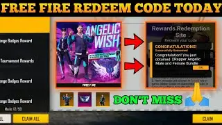 FREE FIRE REDEEM CODE TODAY | 6 JANUARY REDEEM CODE FREE FIRE | FF REDEEM CODE TODAY 6 JANUARY