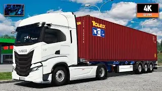 Iveco S-Way 500 | Hanover - Brussels | ETS2 4K + Wheel Cam
