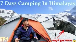 7 Days Snow Camping In Himalayas | Bear Encounters While Camping | Snow Camping In India