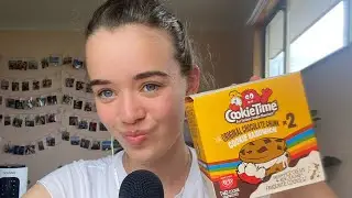 ASMR EAT A ICE CREAM SANDWICH w ME + DIY LOFI MIC 🍦🥪