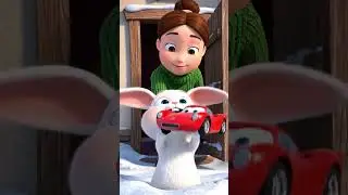 Cute Bunny's Snowy Adventure! ❄️🐰 Wheeee!