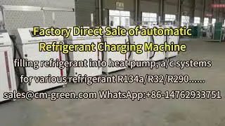 Heat Pump Industry R32 R290 Siemens PLC Automatic Refrigerant Charging Machine CM8600