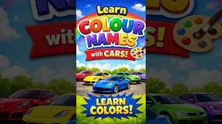 Learn Colour Names with Cars 🚗🎨 | Colors for Kids | #Shorts