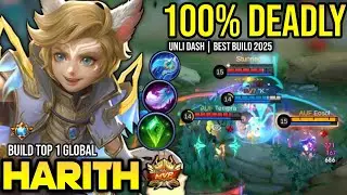 HARITH BEST BUILD 2025 | BUILD TOP 1 GLOBAL HARITH GAMEPLAY | MOBILE LEGENDS✓