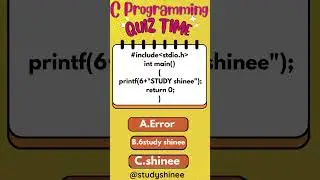 c program quiz with study shinee software solution #cprogramming #education #quiz #shortsvideo  ⭐✨