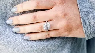 3 Carat Custom By Pass Halo Lab Diamond Engagement Ring | Ada Diamonds