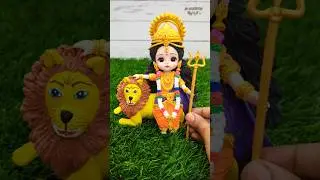 Navaratri Special (Day-1)🙏🎊💕Cute Maa Durga Making With Clay 💕🙏🥥🌺Jai Maa Durga🙏🥥🌺 #dussehra