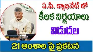 ఏపీ కేబినెట్ కీలక నిర్ణయాలు విడుదల ap government cabinet meeting decisions 