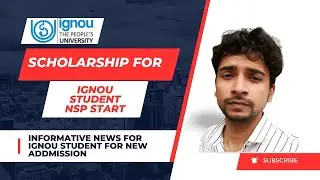 😣Bad News Scholarship For IGNOU Student Apply Now On NSP Portal