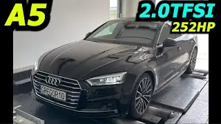 Audi A5 B9 2.0TFSI 252HP CYMC Ile uzyskałem MOCY ChipTuningiem w GREGOR10 ?
