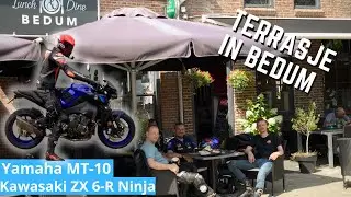 Op de motor terrasje pakken in bedum 😎🔥 | Kawasaki ZX 6R Ninja | Yamaha MT 10 | Motorvlog | POV