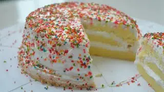 3 Ingredient BIRTHDAY Cake NO OVEN || SPONGE CAKE by (YES I CAN COOK) #BirthdayCake #3IngredientCake