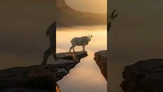 Fearless Goat on the Edge | Nature&rsquo;s Tightrope Walk 🌄🐐