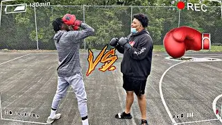 1V1 BOXING MATCH VS TRASH TALKER🥊 **SOMEBODY GETS KNOCKED OUT**