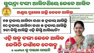 ସୁଭଦ୍ରା ଟଙ୍କା ଆସିନଥିଲେ କେବେ ଆସିବ |Subhadra yojana money not received | Subhadra yojana money check