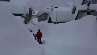 French village isolated as snow pounds region