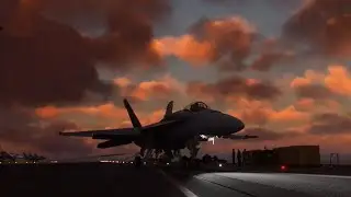 MSFS2020 Carrier Dusk Landing