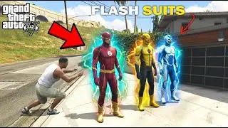 Franklin Tries To Become New Avenger By Stealing Flash's Suit in GTA 5 ! (GTA 5 mods)