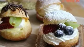 How to Make: Non-Dairy Cream Puffs ( Vegetarian,Lactose free) (沒有牛奶泡芙)
