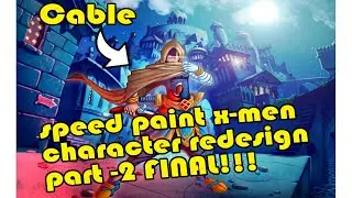 Speedpaint Photoshop character design cable xmen - PART 2 step by step timelapse