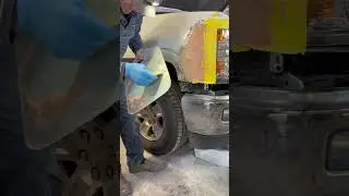 Ремонт крыла FENDER BENDER. Ремонт стекловолокна. Наполнитель Fibral Lite Bondo. Быстро, своими р...