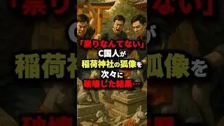 ㊗️100万回再生!!「祟りなんてない」C国人が稲荷神社の狐像を次々に破壊した結果&hellip; #海外の反応