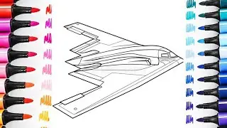 Coloring B2 spirit, Airplane model
