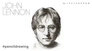 beatles John Lennon portrait, pencil Drawing sketch, How to draw(비틀즈 존 레논 연필로 얼굴 그리기)