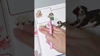 Want more dog stickers? Comment Yes or No! #asmr #scrapbook #journal #journaling #scrapbooking
