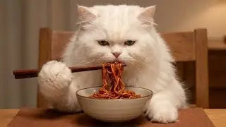 Spicy Food Most Relaxing Cat ASMR Ever | Noodles Edition 🍜😴