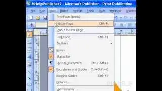 Microsoft Office Publisher 2003 Move a margin guide column guide or row guide