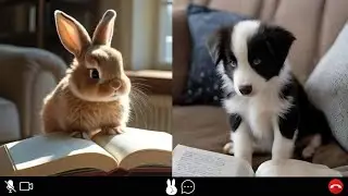 1-hr work with Bunny and Collie Border🐰🐶| Ghibli music | study | work