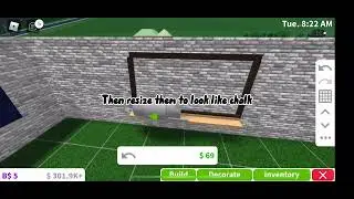 How to build a chalkboard in bloxburg (advanced placing) Really easy tutorial!