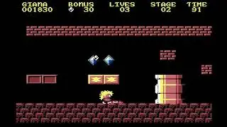 The Great Giana Sisters Commodore 64. PS3 Retroarch Community Edition beta 4. (C64 VICE x64, fast)