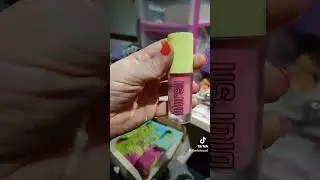Makeup swatches - Liquid blusher, Made by Mitchell, Posey rosey