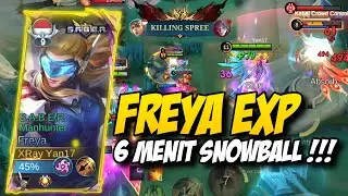 GAMEPLAY FREYA EXP DAN CARA ROTASI BIAR CEPAT SNOWBALL -Mobilelegends