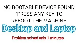 NO BOOTABLE DEVICE PROBLEM | Windows not working || tech shyam 