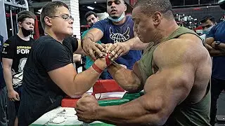 SCHOOLBOY VS LARRY WHEELS | ARM WRESTLING SUPER MATCH 2021