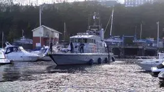 HMS Exploit docks at Penarth Marina - A ship-handling masterclass