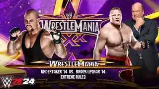 WWE 2k24 - Undertaker '14 vs Brock Lesnar '14: Extreme Rules Match at Wrestlemania 30