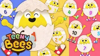 10 Little Eggs @TEENYBEES🐝 | Counting Song | Toddler Learning Video | Nursery Rhymes & Kids song